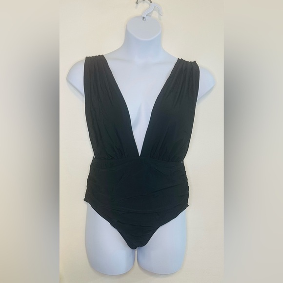 LilyLove Plunge One-Piece Swimsuit with Optional Bra Top, size XL - Picture 8 of 15